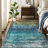 Leyat Washable Abstract Rug Ombre Distressed Non Slip Stain Resistant Low Pile Indoor Carpet-1263696824-1243231643