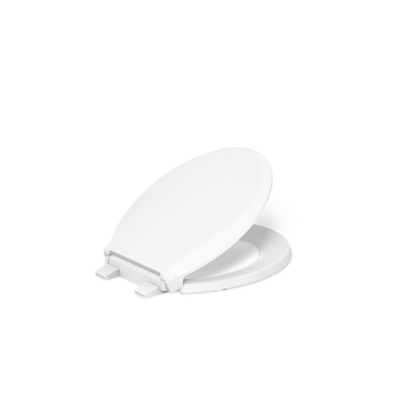Siège de toilette rond à veilleuse silencieuse Cachet, Blanc, Prêt à être verrouillé
