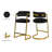 Wickley Upholstered Counter Stool with Metal Frame-2076311629