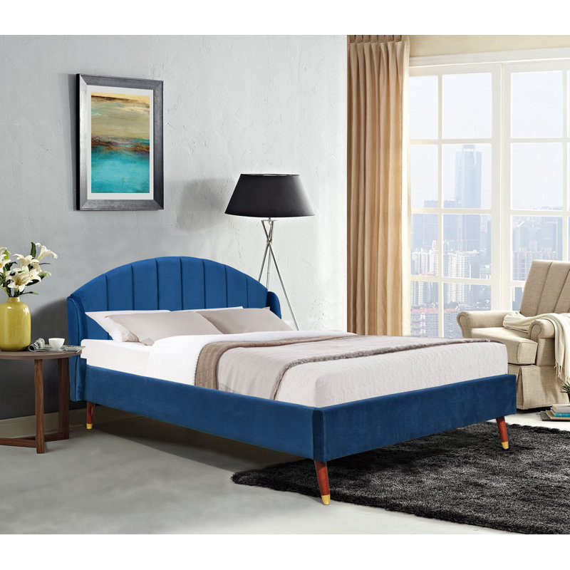 Millersville Upholstered Bed, Double (4'6), Grey