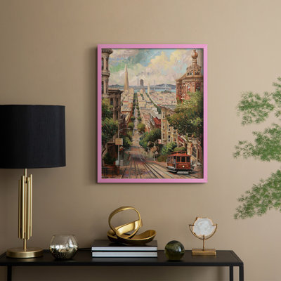 LANDSCAPES Series CECXCV, reproduction d'art encadrée - bois massif