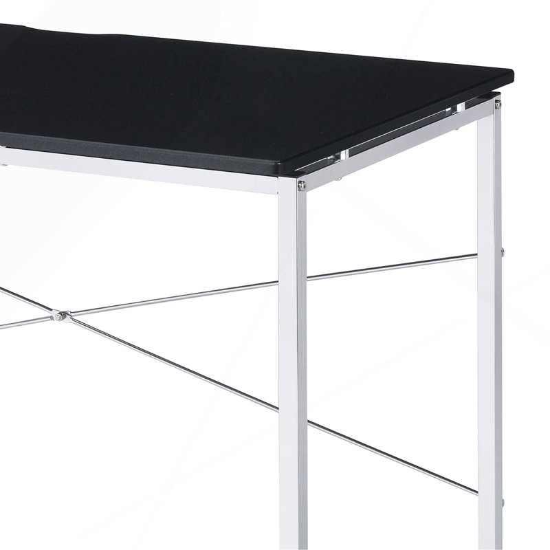 Bureau d'écriture noir et chrome