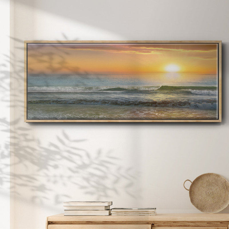Dawn Rays, reproduction d'art sur toile, H 12 po x l 30 po x P 1,5 po, Naturel