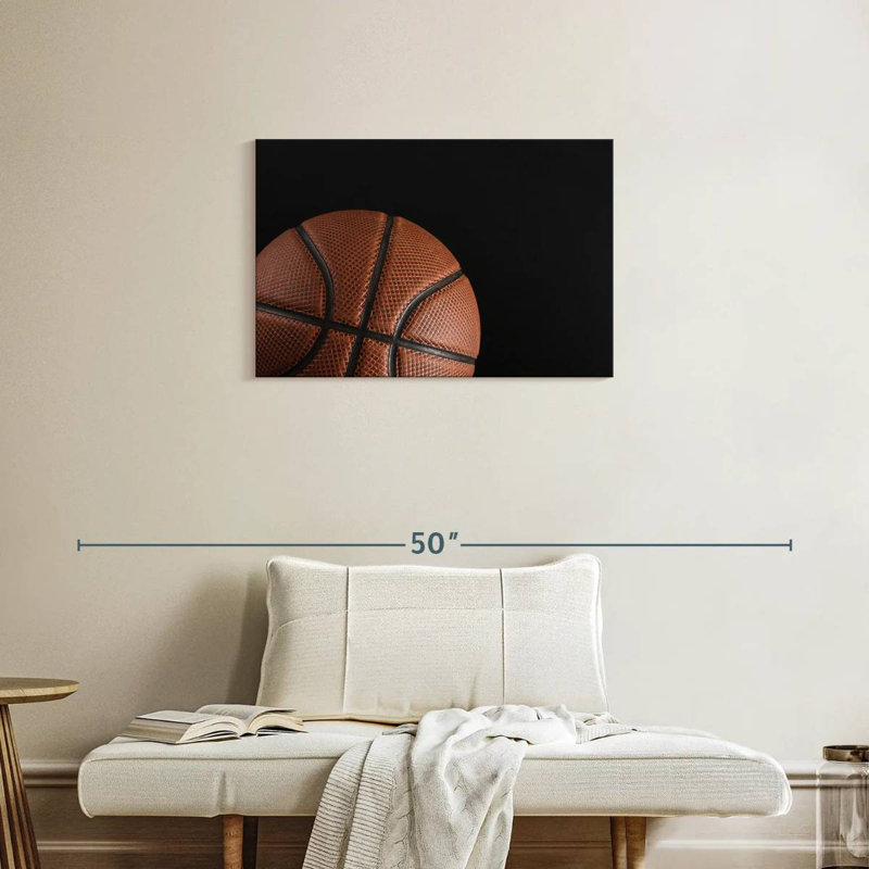 Ballon de basket-ball rétro Sireci, H 20 po x l 30 po
