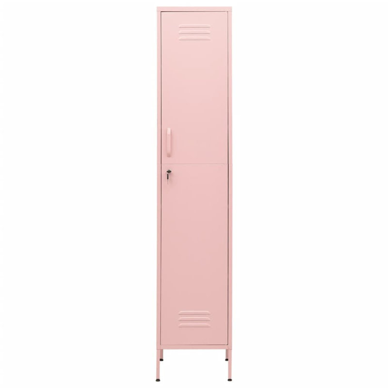 Metal Storage Cabinet Storage Locker Organizer for School Office Steel, Pink