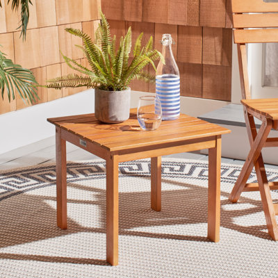 Updike Square Eucalyptus Outdoor Dining Table , 18.5'' in. W 18.5'' in. D