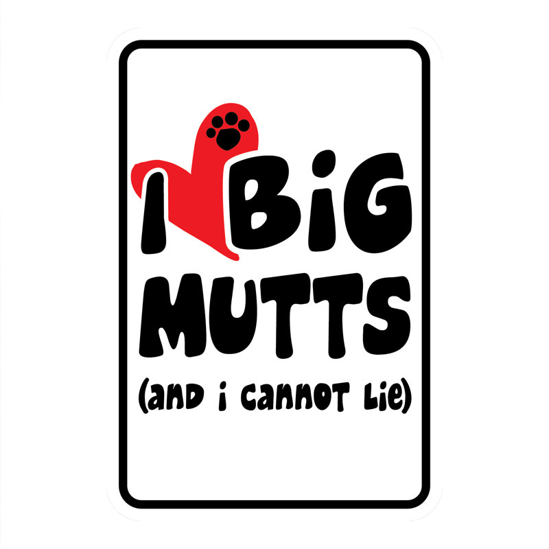Mini plaque de jardin I Like Big Mutts