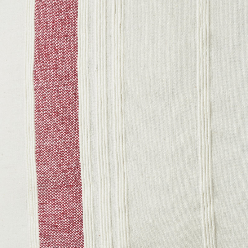 Nathan Striped Woven Square Throw Pillow, Garnet
