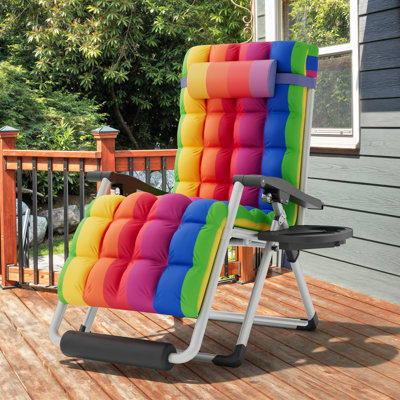 Cemaliye Zero Gravity Chair Outdoor Adjustable Folding Reclining Lounge Chair with Cushion & Pillow by Arlmont & Co.