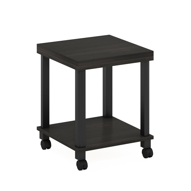 Creekside Classic 2-Tier End Table, Side Table with Casters, Espresso/Black
