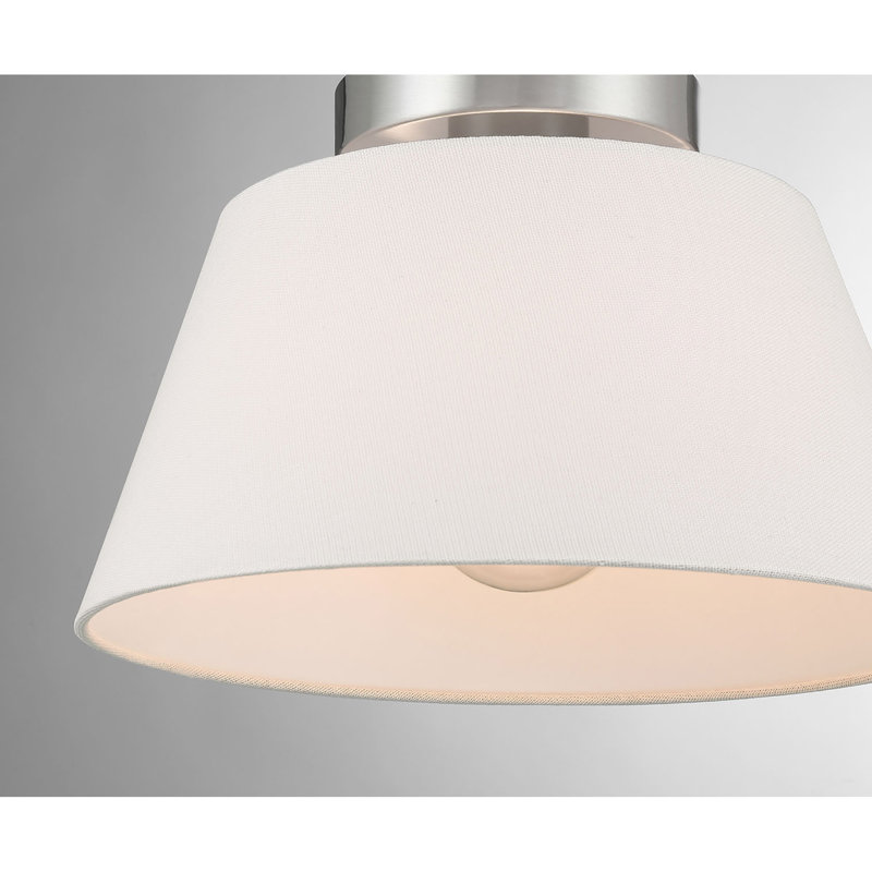 Plafonnier 1 lumière Orlandus en nickel brossé, Nickel brossé