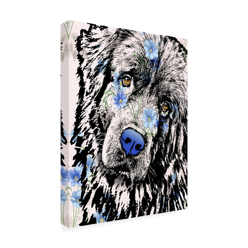 «Animals Newfie» sur impression sur toile, L 14 po x H 19 po