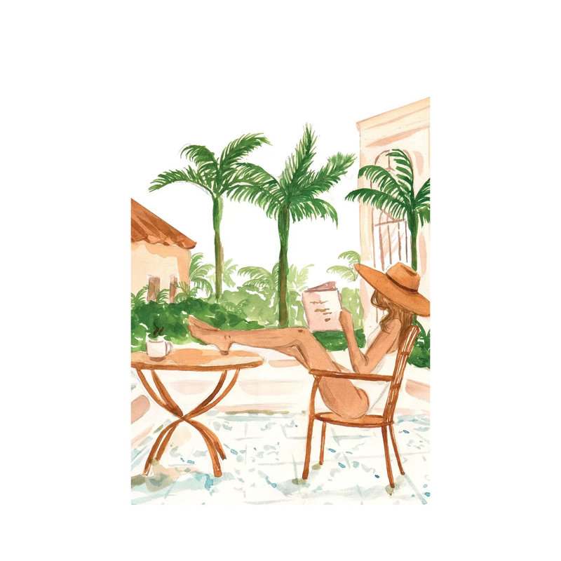 Mode vacances - reproduction sur toile tendue, H 26 po x l 18 po x 1,5 po