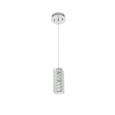 Luminaire suspendu DEL de 6,5 po Aston en chrome