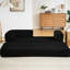 Canapé d'angle modulaire 2 places en velours côtelé noir, modèle infonuagique sans ossature apparente, pour salon. Multifonctionnel, confortable et prêt à l'emploi, sans montage. Parfait pour un appartement et une chambre d'amis.