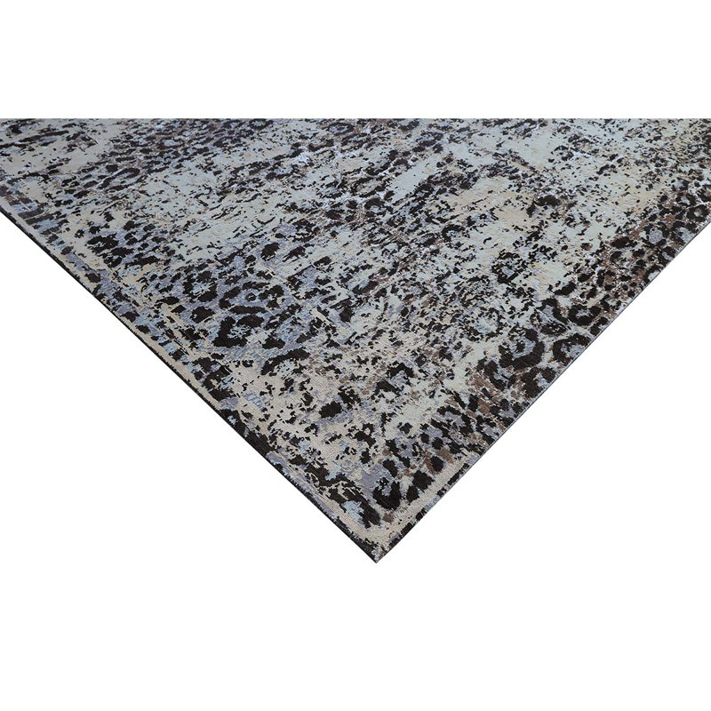One-of-a-Kind High-Quality Hand-Knotted Gray/White Area Rug