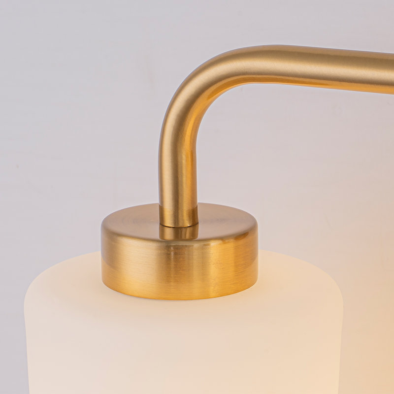 Éclairage pour salle de bain 3 lumières doré moderne, 9.06" H x 18.58" W x 6.42" D, 3 Lights