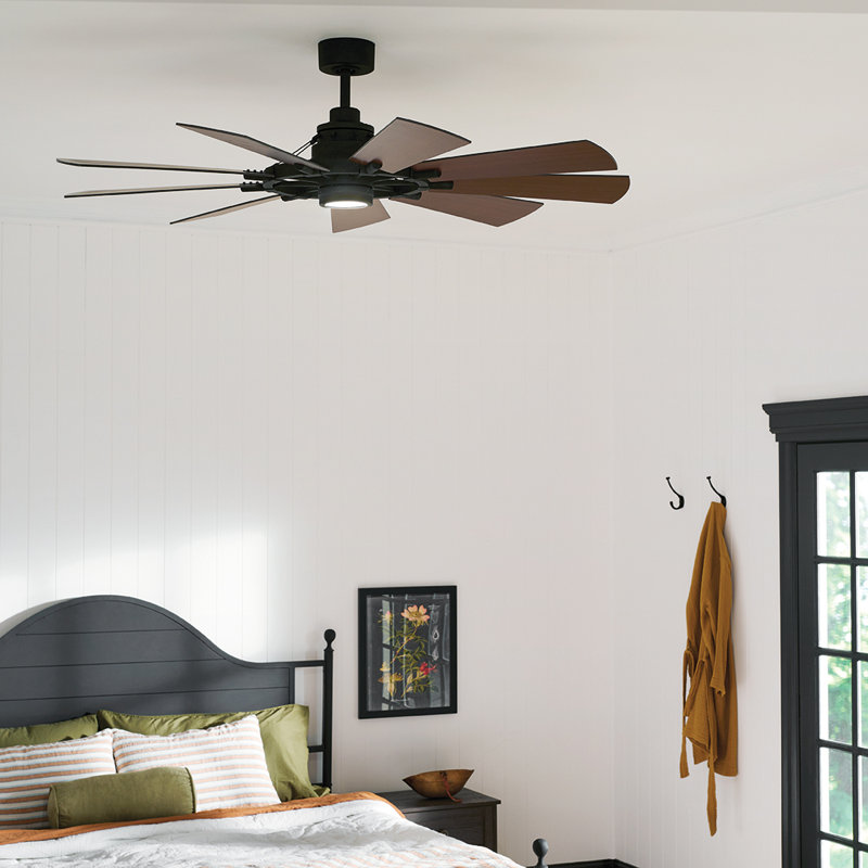 Gentry 60'' Ceiling Fan with LED Lights, Anvil Iron