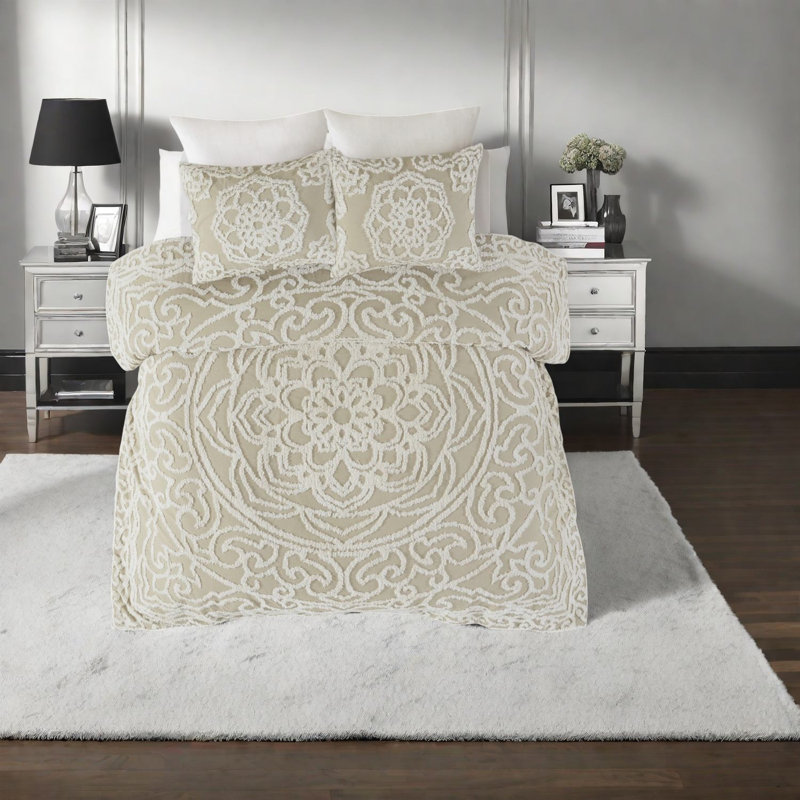 Ensemble de literie en coton de qualité supérieure, conception capitonnée, style bohème pour la maison
