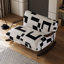 Chaise berçante classique à carreaux noir et blanc classique