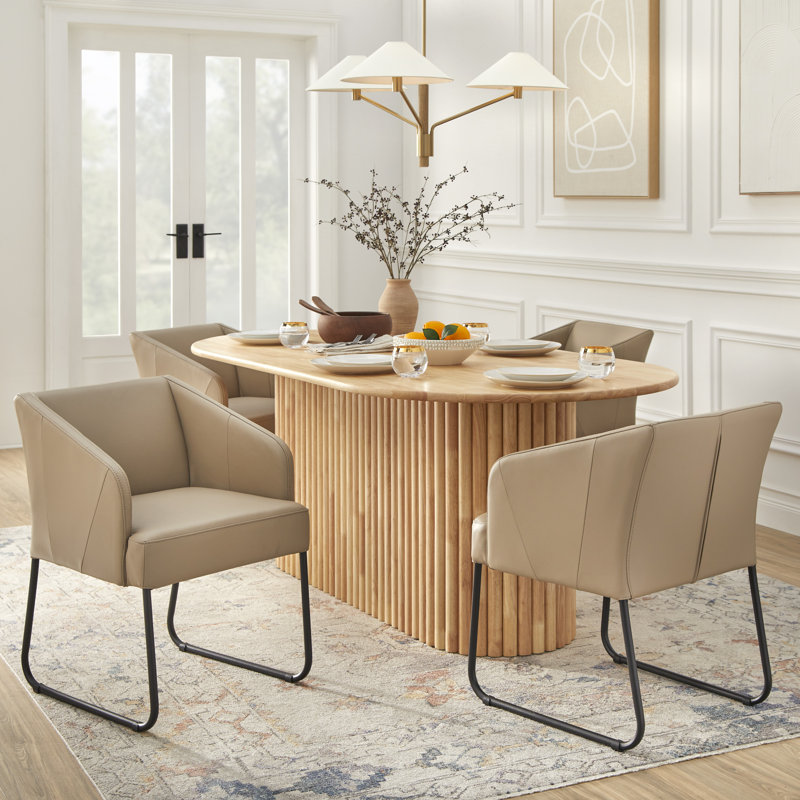 Beasley Dining Set, 5 Pieces: Table, 4 Chairs