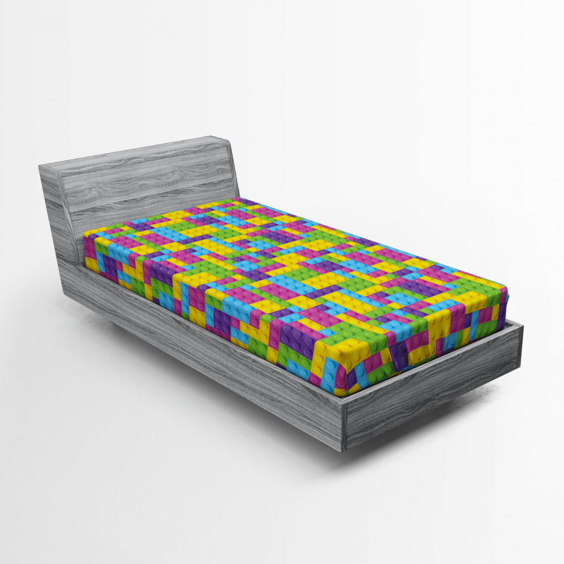Microfiber Geometric Fitted Sheet, Twin XL Fitted Sheet