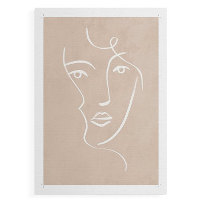 Curly Face I - Impression sur toile seulement - NON-CADRE