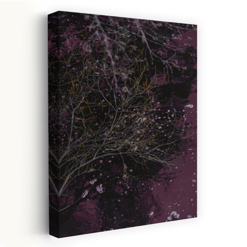Rivière de vin, art contemporain abstrait, H 60 po x l 40 po