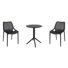 Ensemble bistro 3 pièces avec chaises empilables l 23,6 po Farrah