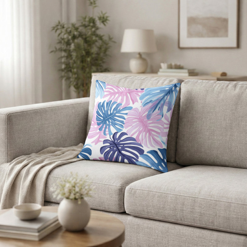 Coussin Floral, H 16 po x l 16 po