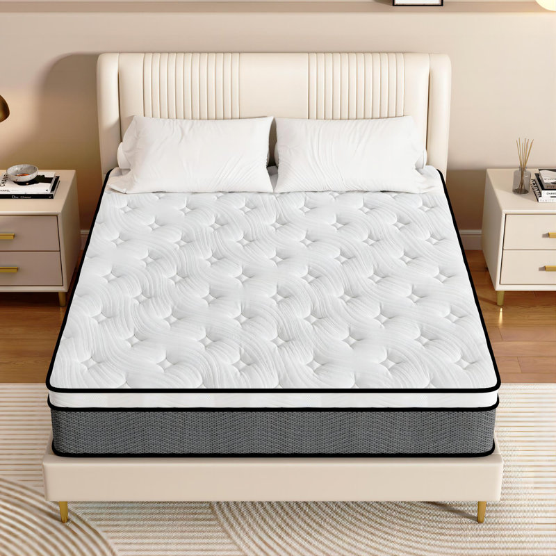 Alwyn Home Cascio 14" Medium Hybrid Mattress in a Box Pillow Top, Queen