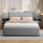 Upholstered Bed Frame With Headboard Platform Bed Frame with Reading Lights and Trundle-1112382343