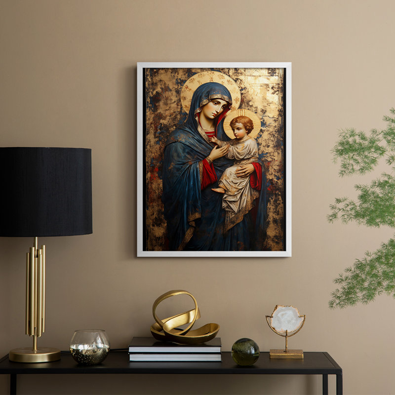 Série Religious Lxxxi - reproduction encadrée de qualité supérieure - prête à être accrochée - aucun clou requis