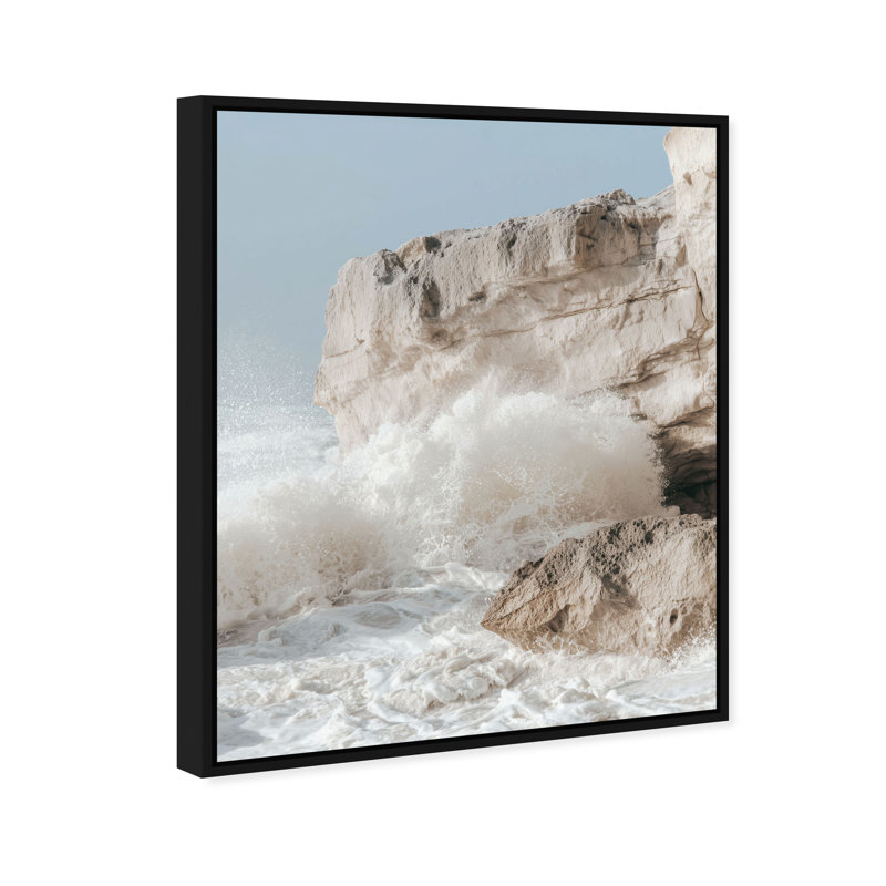 Tidal Impact II Print by Oliver Gal, 21"H x 17"W, Black Floater Frame
