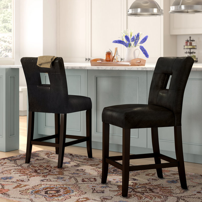 Aayush 26.25" Counter Stool, Black