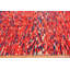 Moroccan One-of-a-Kind 4'7" X 12'6" Runner Wool Area Rug in Red/Blue/White
