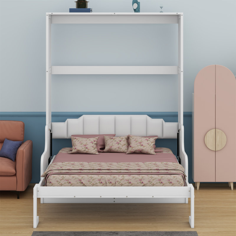 Lit escamotable mural Murphy avec coussin, Blanc