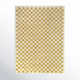 Walker Checkered Mustard/Cream Shag Area Rug