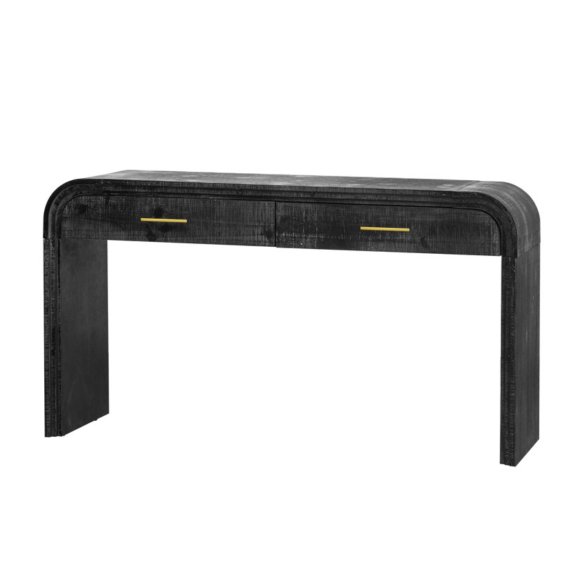Console pour divers usages noir antique avec rangement de tiroir et structure stable