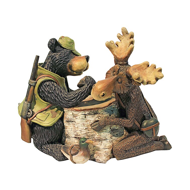 Design Toscano Moose And Black Bear Arm Wrestling Statue & Reviews 