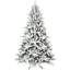 Arbre de Noël floqué avec pointes, arbre à charnières enneigé réaliste en PVC avec support en métal et arbre de Noël artificiel pour la décoration des Fêtes-199550281