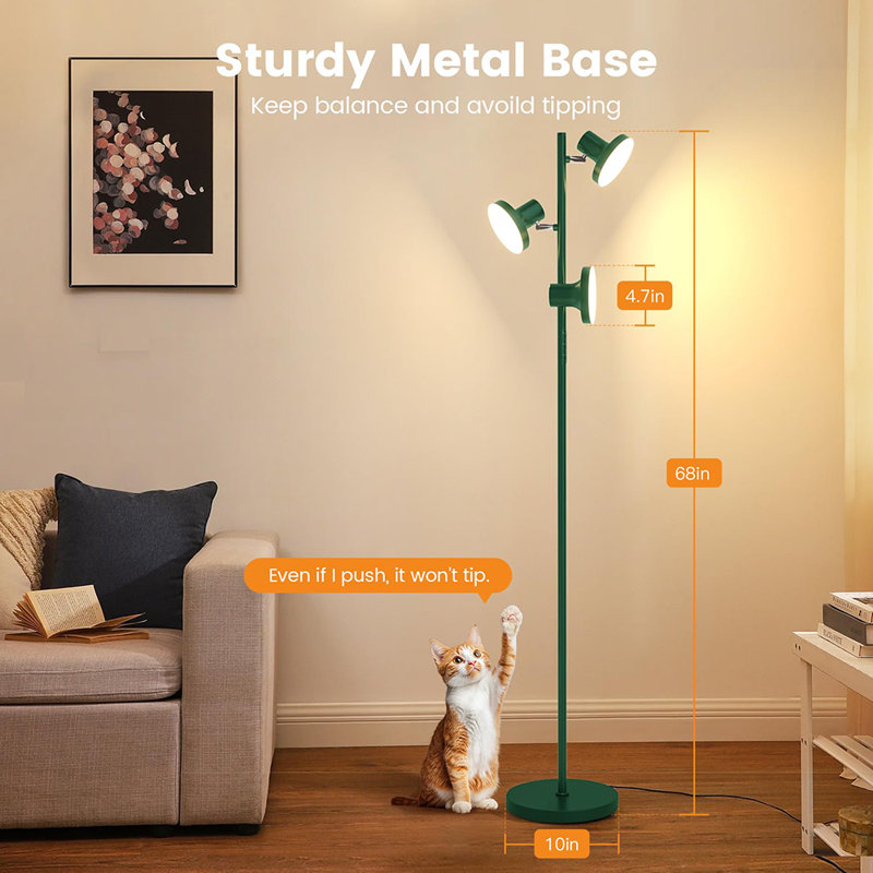 Lampe sur pied à DEL 36W, Vert