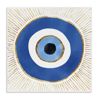 «Evil Eye Symbole Striped Rays» par Ziwei Li - impression sur toile tendue