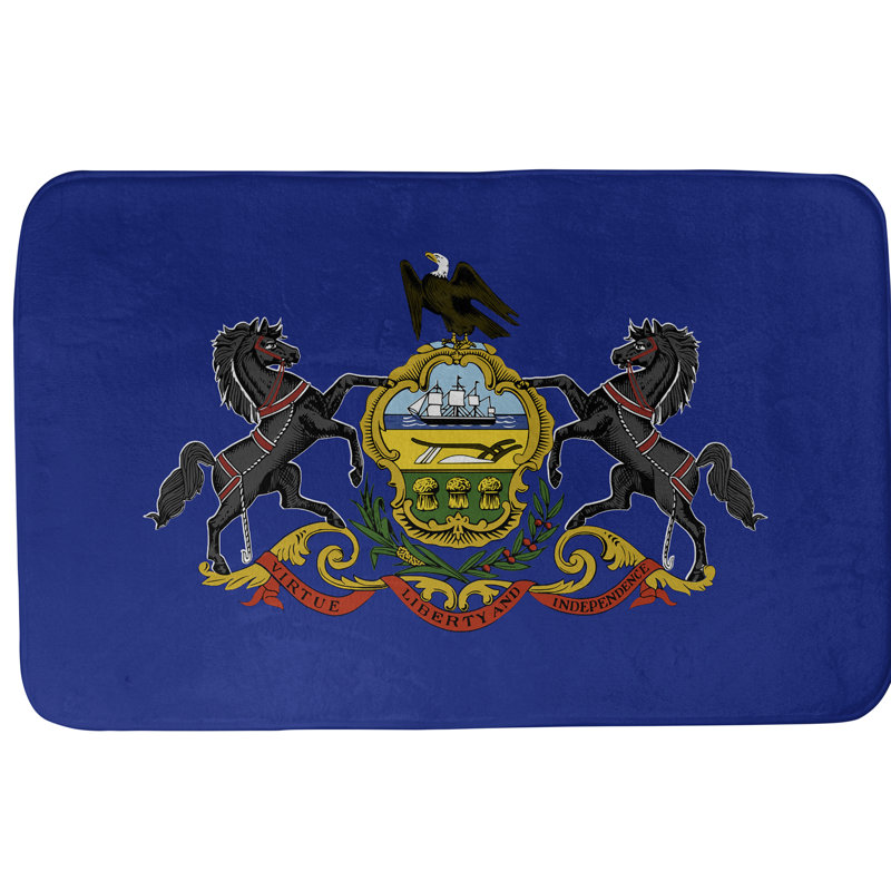 Fawcett Memory Foam Non-Slip Bath Rug, 17" W x 24" L