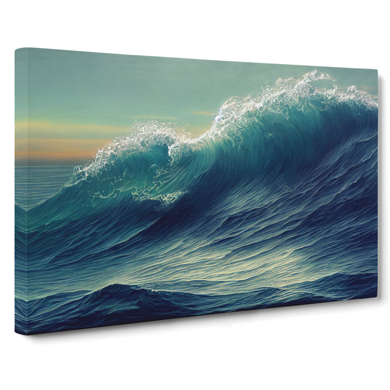 Sculptured Ocean Wave - Wrapped Canvas, 35cm H x 50cm W x 3cm D