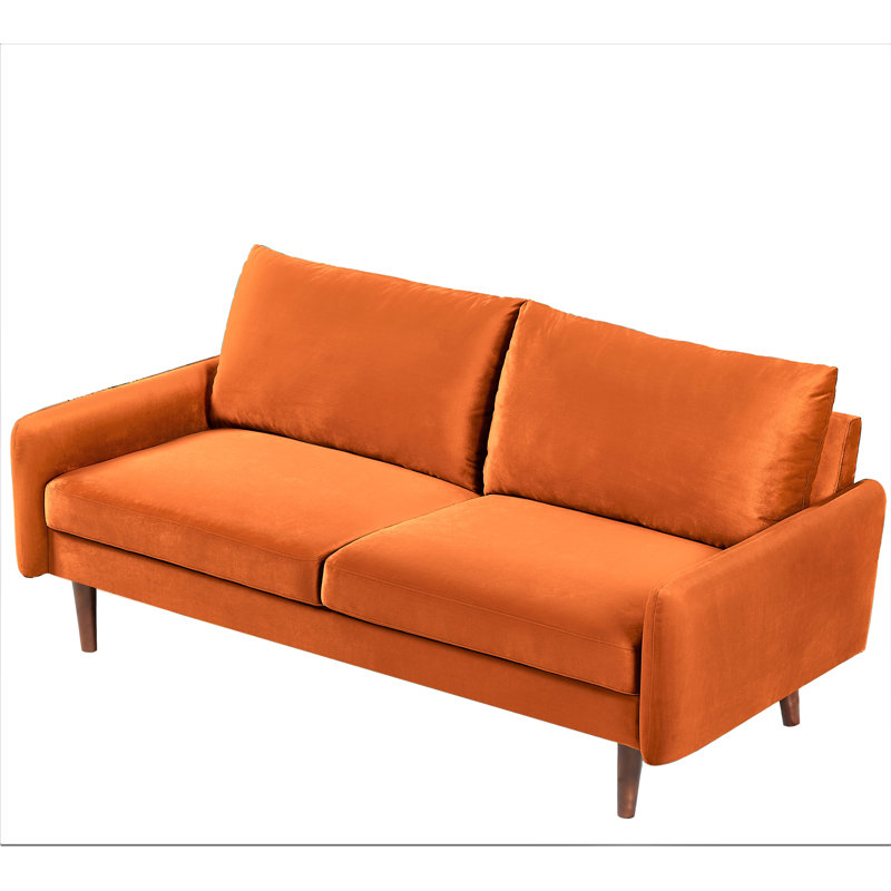 Velours Teniqua, Orange, H 33 po x l 70 po x P 32,2 po