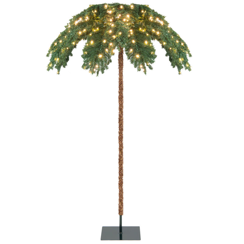 5.91' H Lighted Artificial Tropical Christmas Tree