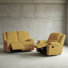 Ensemble de salon inclinable manuel avec canapé et fauteuil inclinable GREY