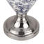 Edie 57cm White/Blue/Silver Toile de Jouy Vintage Style Table Lamp
