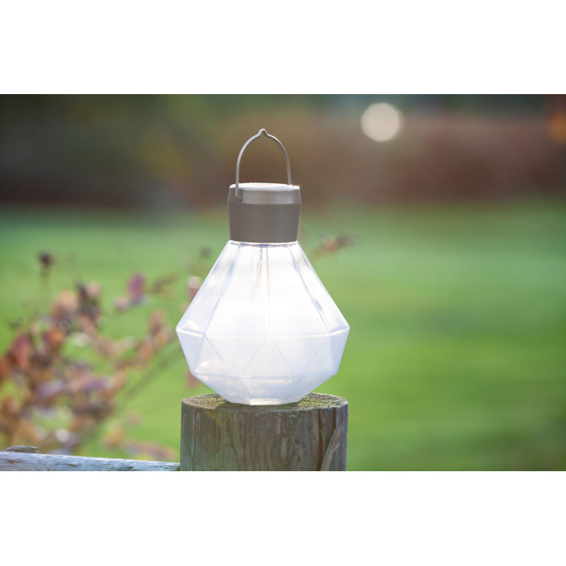 Solar Gem 7'' Smoke Glass Edison-Style LED Outdoor Lantern